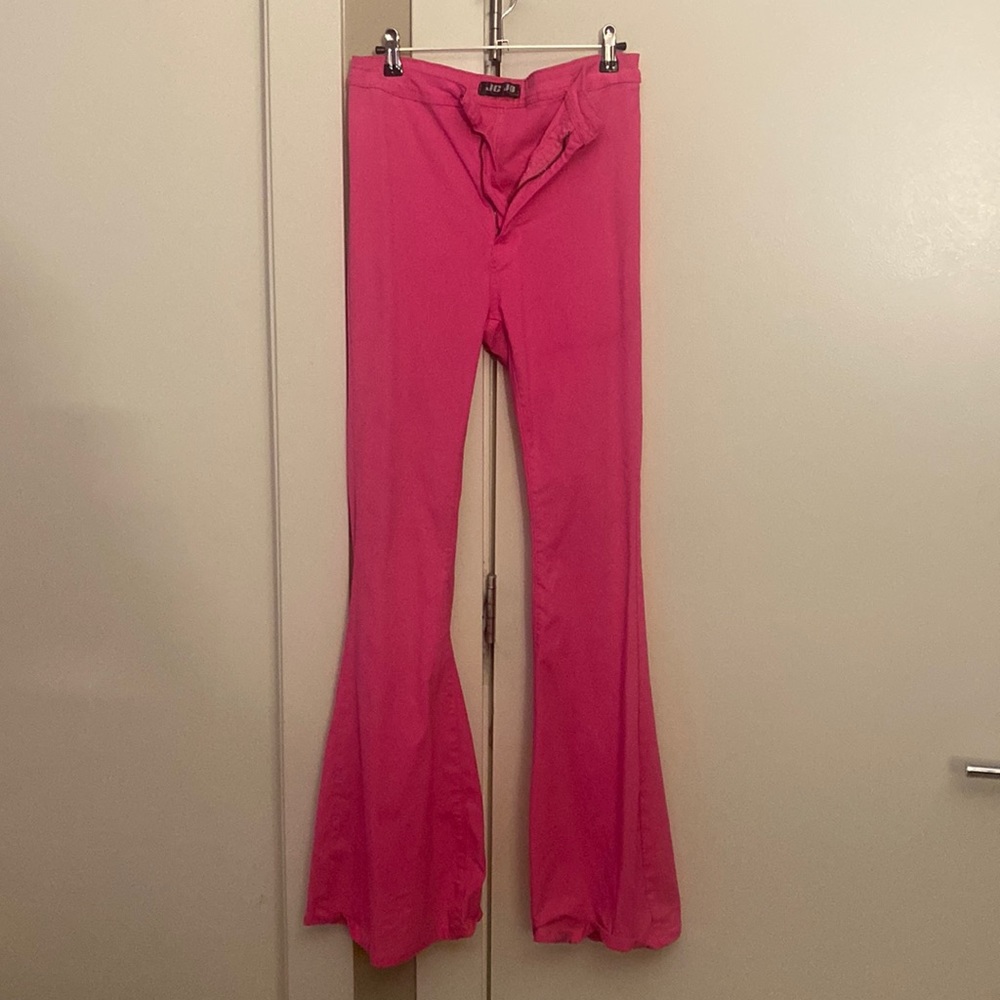 Pink flared Disco/hippie jeans